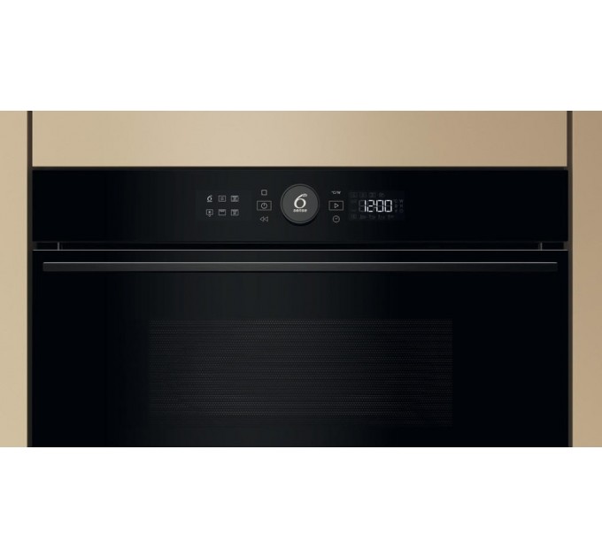 Мікрохвильова піч Whirlpool вбудована, 31л, електронне упр., 1000Вт, гриль, дисплей, чорний