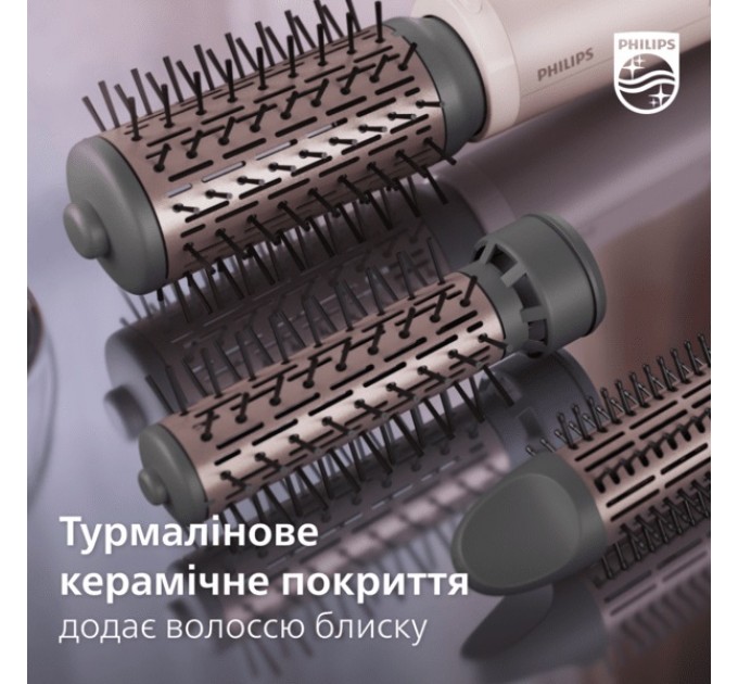 Фен-щітка Philips 7000 Series, 1000Вт, 3 режими, іоніз-я, оберт., кераміка, турмалін, рожевий