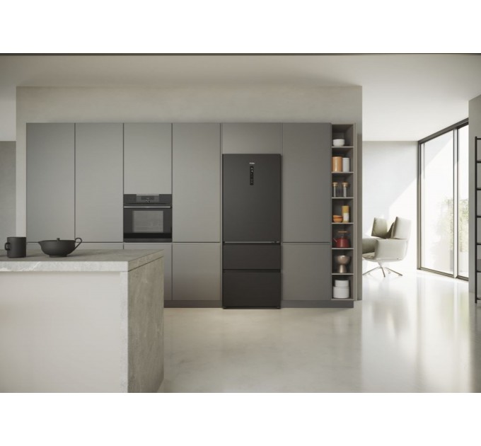 Холодильник Haier многодверный, 190.5x70х64.8, холод.отд.-354л, мороз.отд.-174л, 3дв., А+, NF, инв., дисплей, зона нулевая, черный