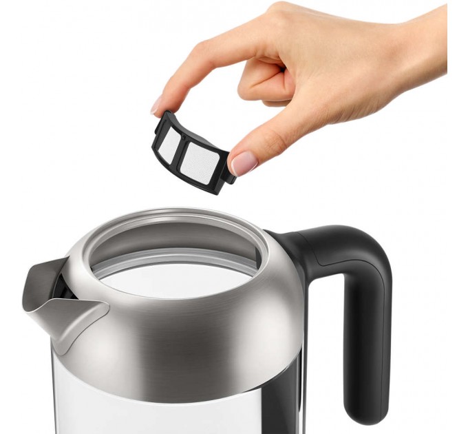 Електрочайник Philips Series 5000 1.7л, скло, чорно-сріблястий