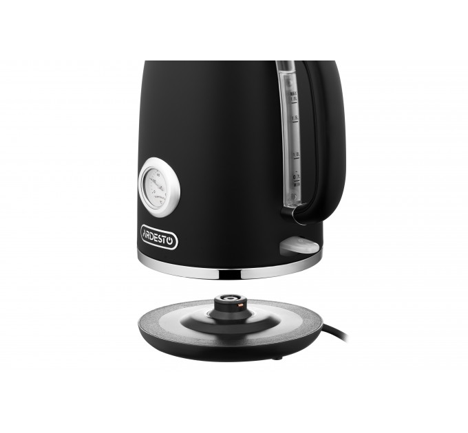 Электрочайник ARDESTO Vintage Dream 1.8л, Strix, металл, чёрный матовый