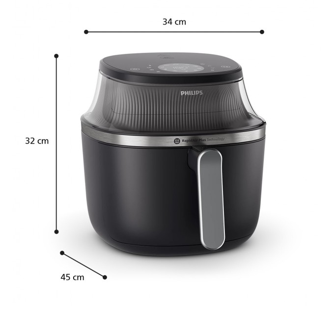 Мультипечь Philips Ovi XL Series 3000, 2000Вт, чаша-7.2л, сенсорное управл., 16 авто. программ, пластик, чорний