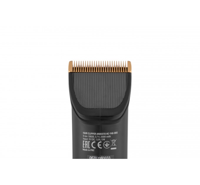 Машинка для стрижки ARDESTO HC-Y40-DBS, мережа+акум., насадок-4, титан. напил + кераміка, чорний