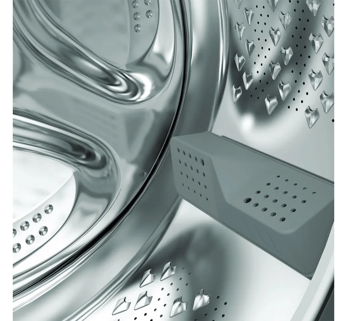 Стиральная машина Whirlpool фронтальная, 7кг, 1400, A, 49.6см, дисплей, пар, инвертор, люк черный, белый