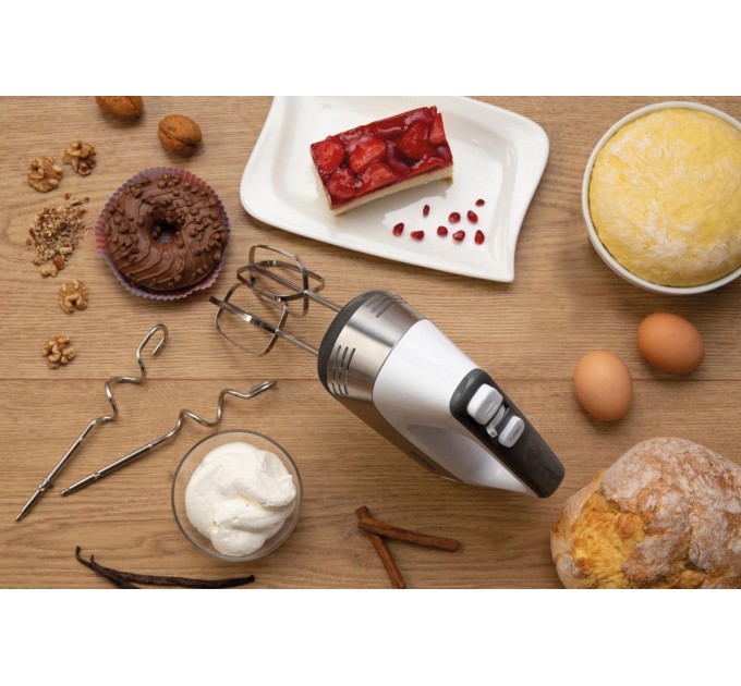 Миксер Gorenje ручной 500Вт, насадки-4, турборежим, белый-нерж