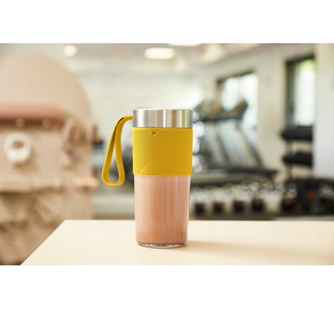 Блендер Tefal Lightmix портативный для смузи, чаша-300мл, USB, желтый