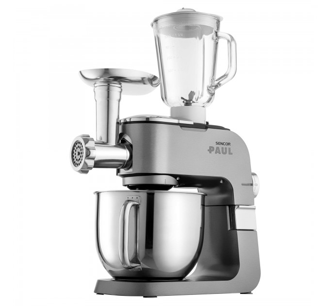 Кухонна машина Sencor Paul 1 1700Вт, чаша-метал, корпус-метал/пластик, насадок-20, метал