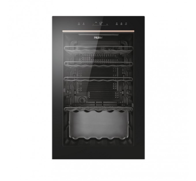 Холодильник Haier для вина, 82x49.7х58, холод.отд.-118л, зон - 1, бут-49, ST, дисплей, черный