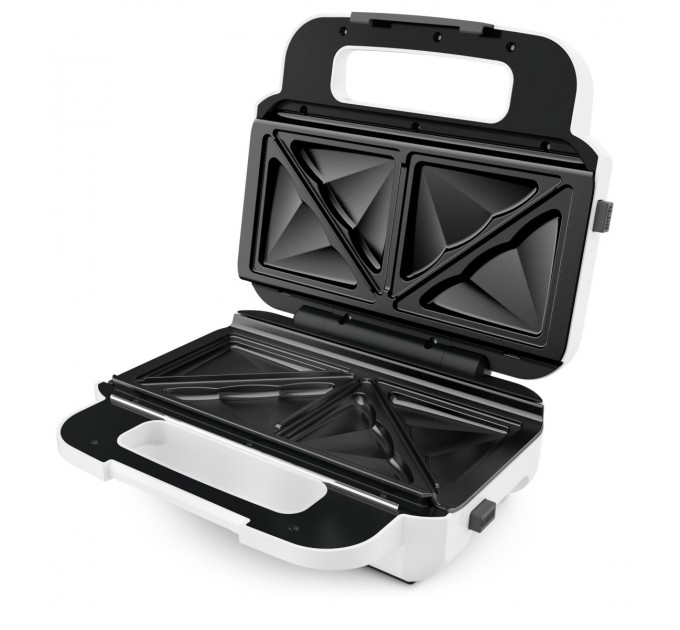 Мультимейкер Tefal Snack XL 850Вт, тефлон, 3 пластины, корпус-пластик, бело-черный