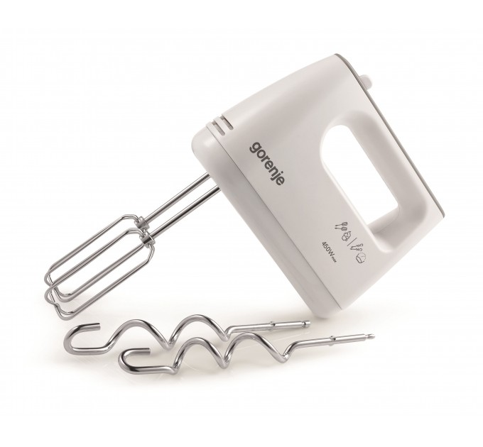 Міксер Gorenje ручний 450Вт, насадки-4, турборежим, білий