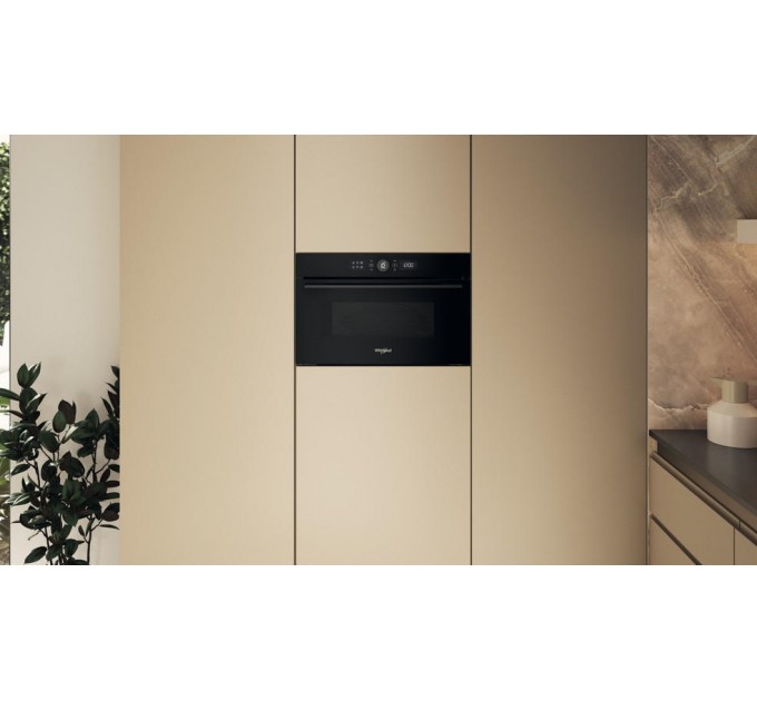 Мікрохвильова піч Whirlpool вбудована, 31л, електронне упр., 1000Вт, гриль, дисплей, чорний