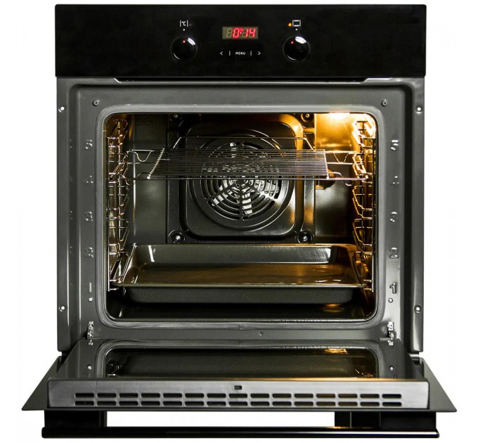 Духовка электр. Hansa, 60см, 65л, A, гриль , эмаль легкой очистки, диспл., черный