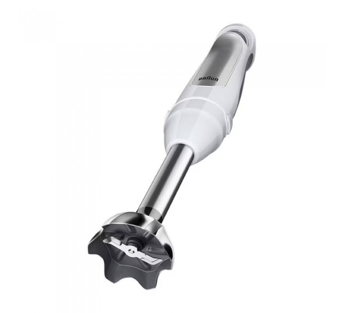 Блендер Braun заглибний, 1000Вт, чаша-600мл, вінчик,спінювач молока, біло-сірий