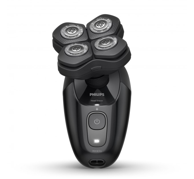 Бритва електр. для головы Philips Pro Series 5000, бритв.головок-4, Li-Ion, сух.+влажн., сталь, черный