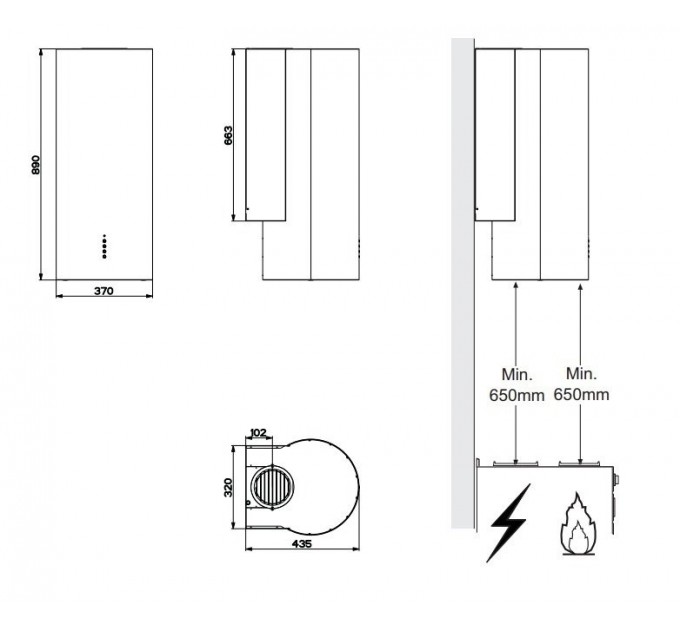 Вытяжка Faber островная, 37см, 1035м.куб/ч, Eclipse Ev8 Led X A37, нерж
