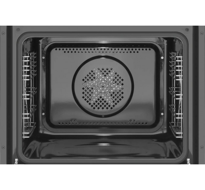 Плита Hansa комби, 77л, 60x60см, дисплей, конвекция, чугун, белый