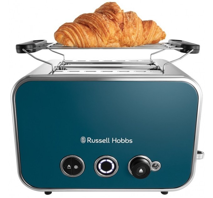 Russell Hobbs toaster Distinctions 2-Slice 1670Вт, подогрев, разморозка, пластик, синий
