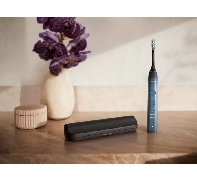 Щетка зубная электр. Philips Sonicare DiamondClean 9000 Series, 62т. колеб/мин, насадок-1, футляр, Bluetooth, черный
