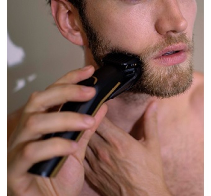 Машинка для стриження Babyliss, мережа+акум., вібраційний мотор, насадок-1, сталь, чорно-коричневий