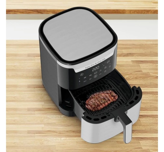 Мультипіч Tefal EasyFry&Grill XXL, 1830Вт, чаша-6.5л, сенсорне керув., 8 програм, пластик, чорно-сірий