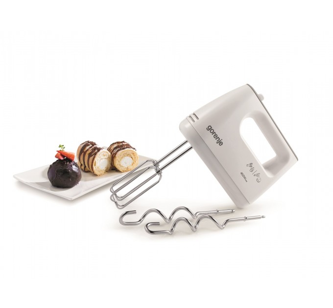 Міксер Gorenje ручний 450Вт, насадки-4, турборежим, білий