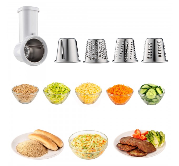 Кухонна машина Sencor Paul 1 1700Вт, чаша-метал, корпус-метал/пластик, насадок-20, метал