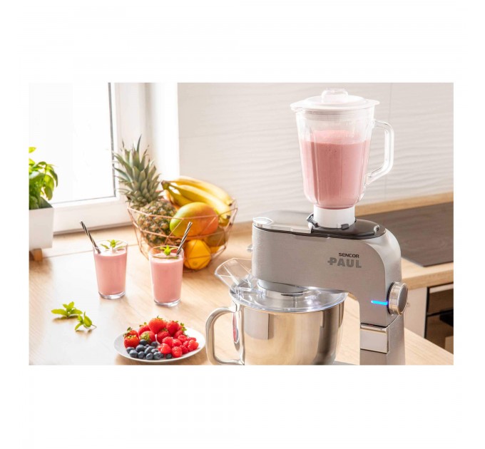 Кухонна машина Sencor Paul 1 1700Вт, чаша-метал, корпус-метал/пластик, насадок-20, метал