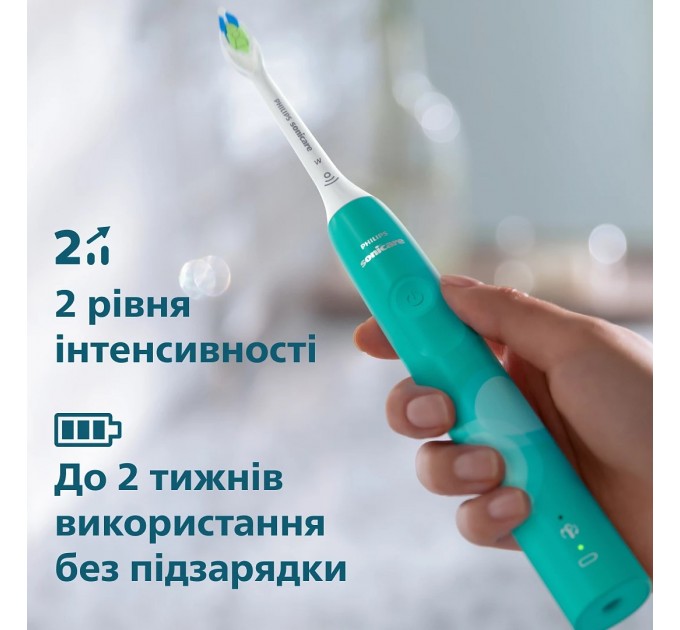 Щетка зубная электр. Philips Sonicare 4100 Series, 31т. колеб/мин, насадок-1, зеленый