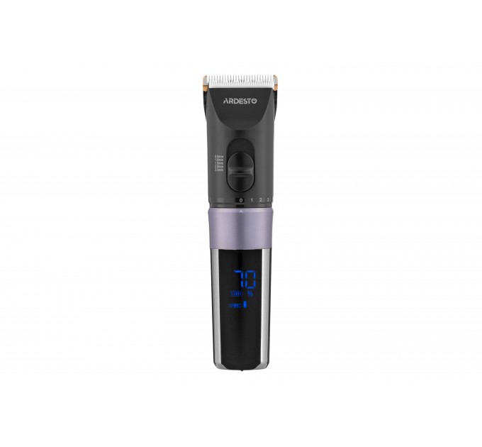 Машинка для стрижки ARDESTO HC-Y40-DBS, мережа+акум., насадок-4, титан. напил + кераміка, чорний