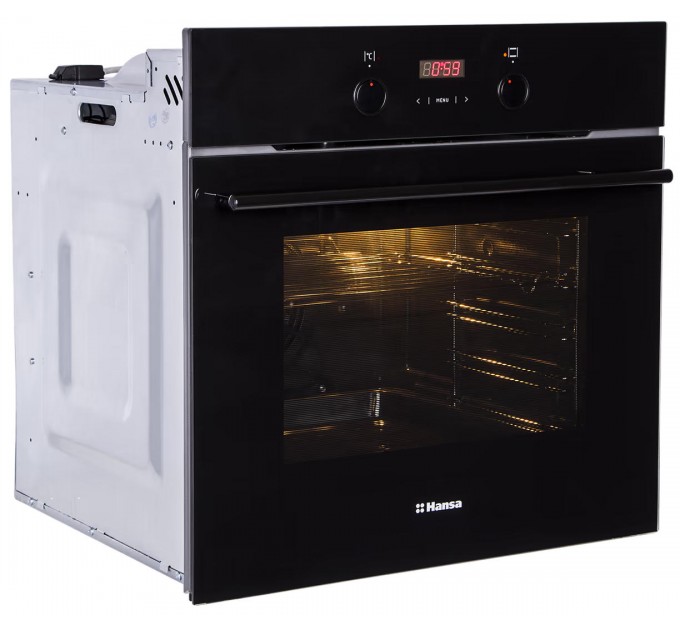 Духовка электр. Hansa, 60см, 65л, A, гриль , эмаль легкой очистки, диспл., черный