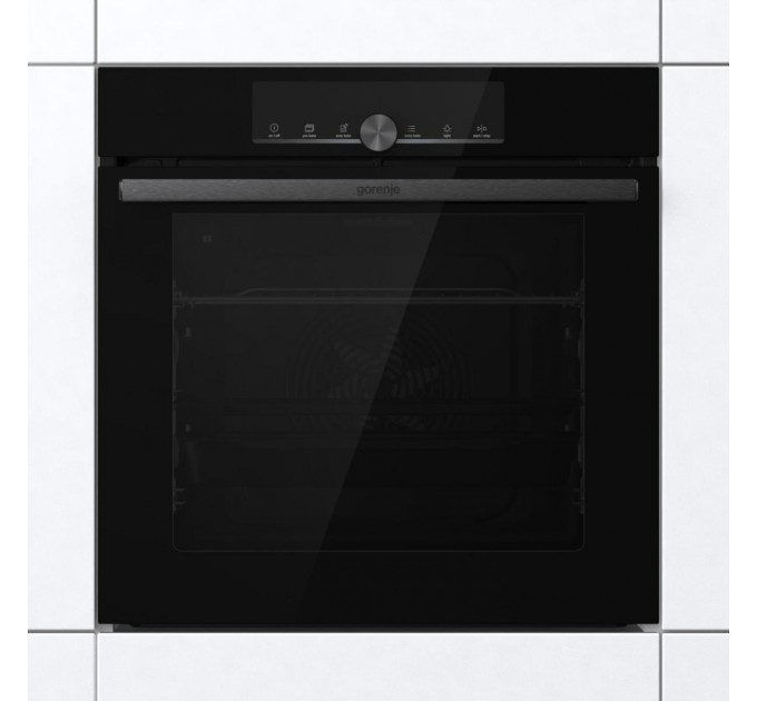 Духовой шкаф Gorenje электрический, 77л, A+, пар, дисплей, IconTouch, черный