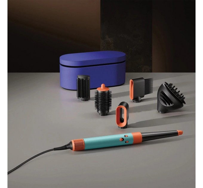 Стайлер Dyson Airwrap I.D. HS08 Curly/Coily Ceramic Patina/Topaz, 1300Вт, темп.режимів-3, D -30,40mm, насадок-6, кейс, кераміка, блакитно-мідний