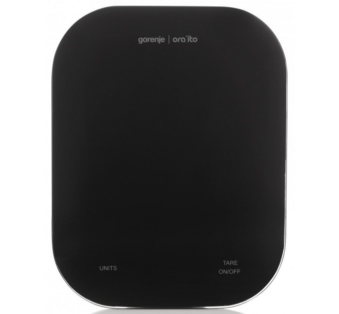 Ваги Gorenje кухонні, 10кг, AAAx3 в комплекті, скло, чорний