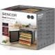 Сушка для продуктов Sencor 600Вт, поддонов - 7x2.8см, диаметр - 30см, электр. управление, металл, черный