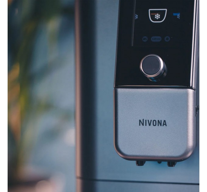 Кофемашина Nivona CafeRomatica, 1.8л, зерно+мол., автомат.капуч, дисплей, авторецептов -9, пригот, холодного кофе, жемчужно-голубой