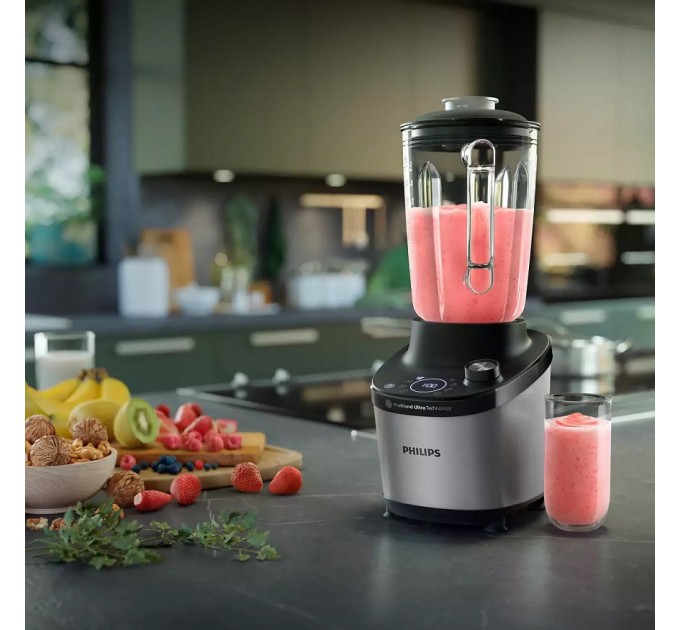 Блендер PHILIPS стационарный 1500Вт, чаша-2000мл, стекло, черный