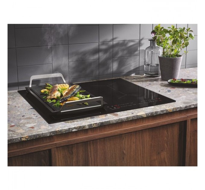 Варильна поверхня Electrolux індукційна, 60см, розширена зона, Hob2Hood, чорний матовий