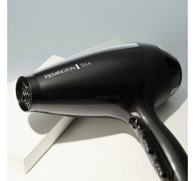 Фен Remington Silk, 2400Вт, 3 режими, дифузор, іоніз-я, хол. обдув, коричневий