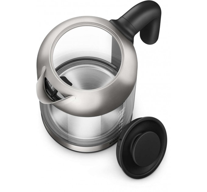 Електрочайник Philips Series 5000 1.7л, скло, чорно-сріблястий