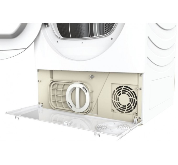 Сушильная машина Candy тепловой насос, 7кг, A++, 46,5см, дисплей, Wi-Fi + Bluetooth, люк серый, белый