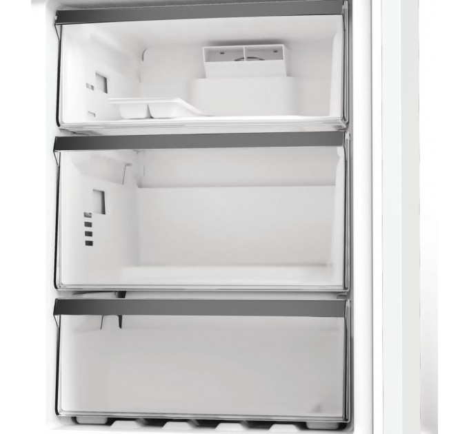 Холодильник Whirlpool с нижн. мороз., 186.5x60х66.3, холод.отд.-210л, мороз.отд.-104л, 2дв., А++, NF, дисплей, инв., зона нулевая, нерж