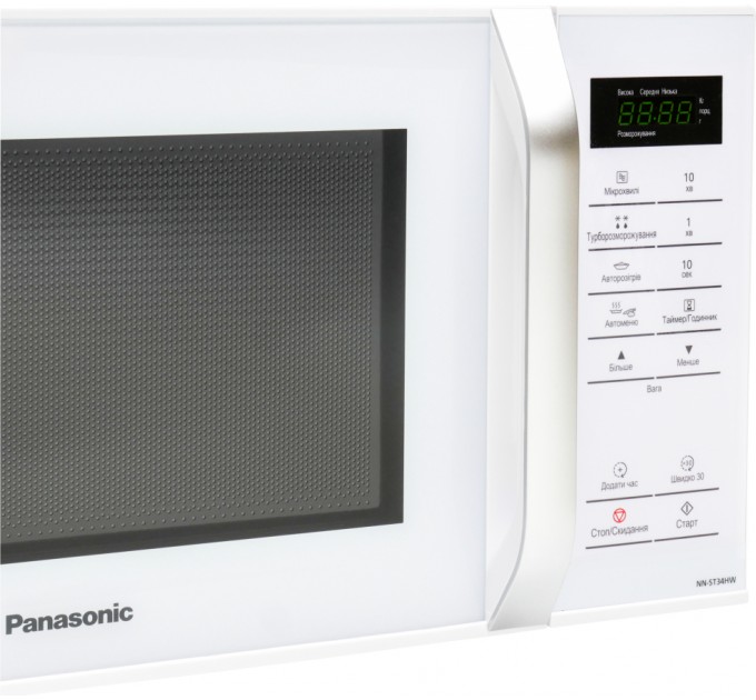 Микроволновая печь Panasonic, 25л, 800Вт, дисплей, откр. ручкой, белый