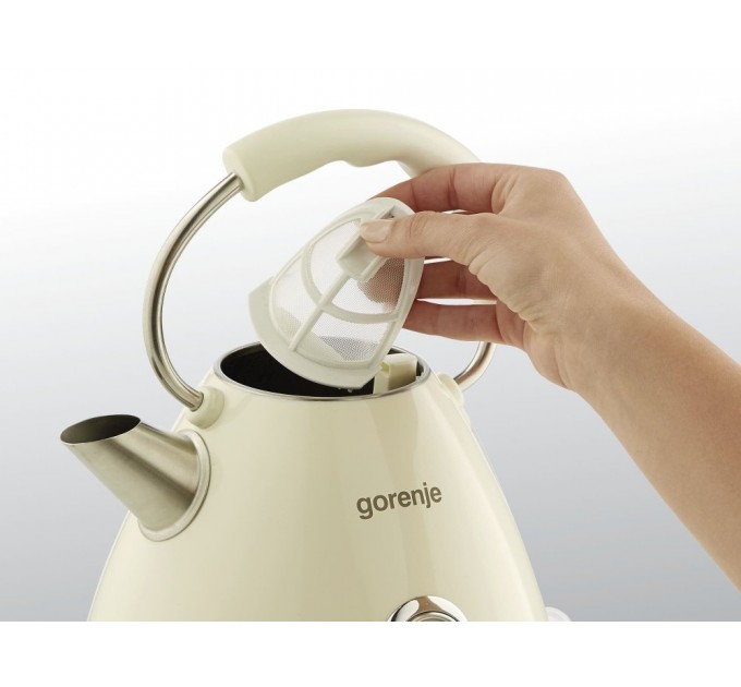Электрочайник Gorenje 1.7л, пластик, бежевый