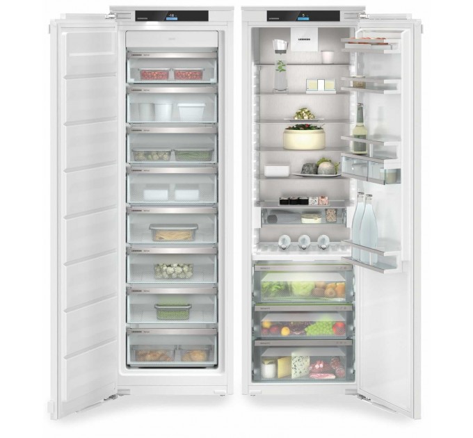 Холодильник Liebherr вбудований SBS, 177x111.8х54.6, холод.відд.-291л, мороз.відд.-209л, 2дв., F, NF, диспл внутр., білий