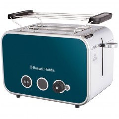 Russell Hobbs toaster Distinctions 2-Slice 1670Вт, подогрев, разморозка, пластик, синий
