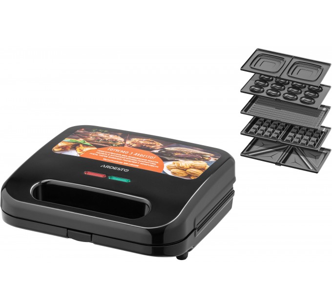 Мультимейкер ARDESTO 700Вт, комплект-5 пластин, корпус-пластик, чорний
