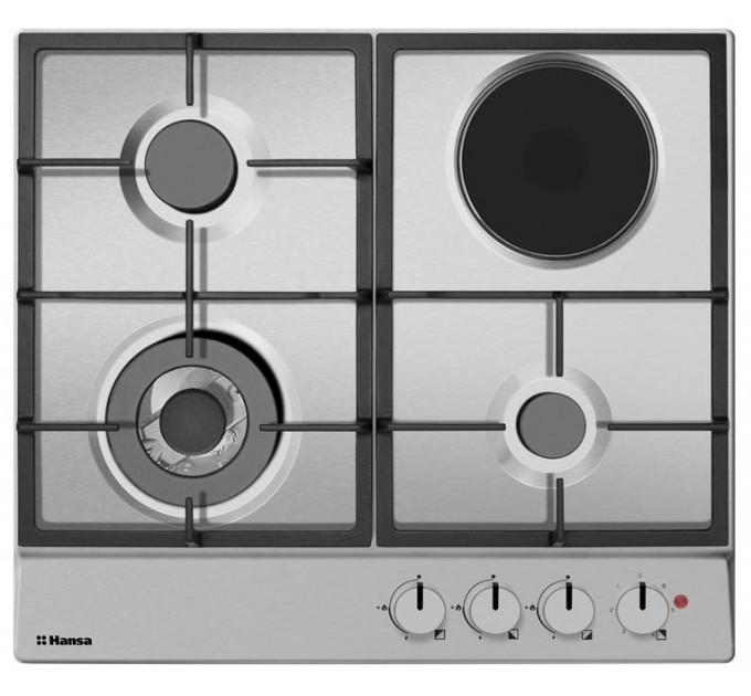 Варильна поверхня Hansa комбінована (3 газ + 1 електро), 59см, нерж