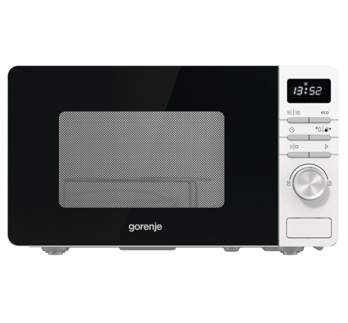 Микроволновая печь Gorenje, 20л, электр. управл., 800Вт, гриль, дисплей, белый