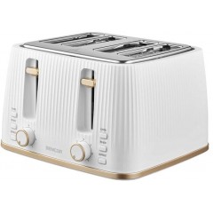 Тостер Sencor 1860Вт, подогрев, разморозка, 4 слота, пластик, белый