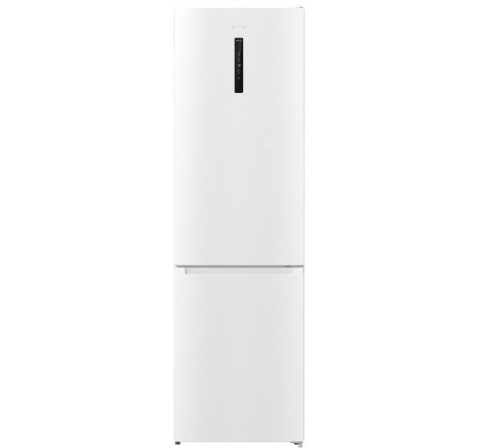 Холодильник с нижн. мороз. камерой Gorenje NRK6202AW4, 200х60х60см, 2 дв., 235(96)л, А++, Total NF , Зона св-ти, Внешн.диспл, бе